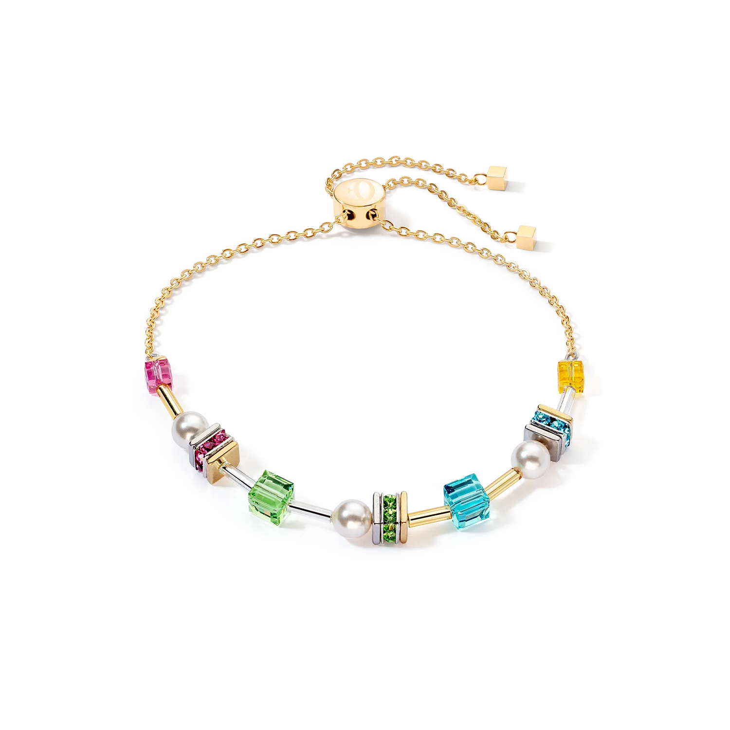 Joyful Cubes & Pearls bracelet multicolour