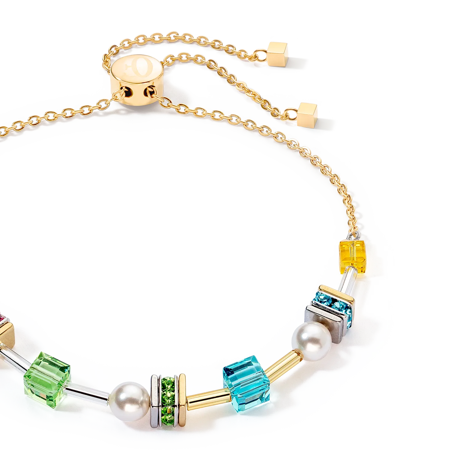 Joyful Cubes & Pearls bracelet multicolour