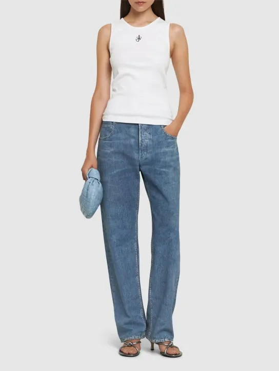 JW Anderson   Anchor logo stretch cotton tank top 