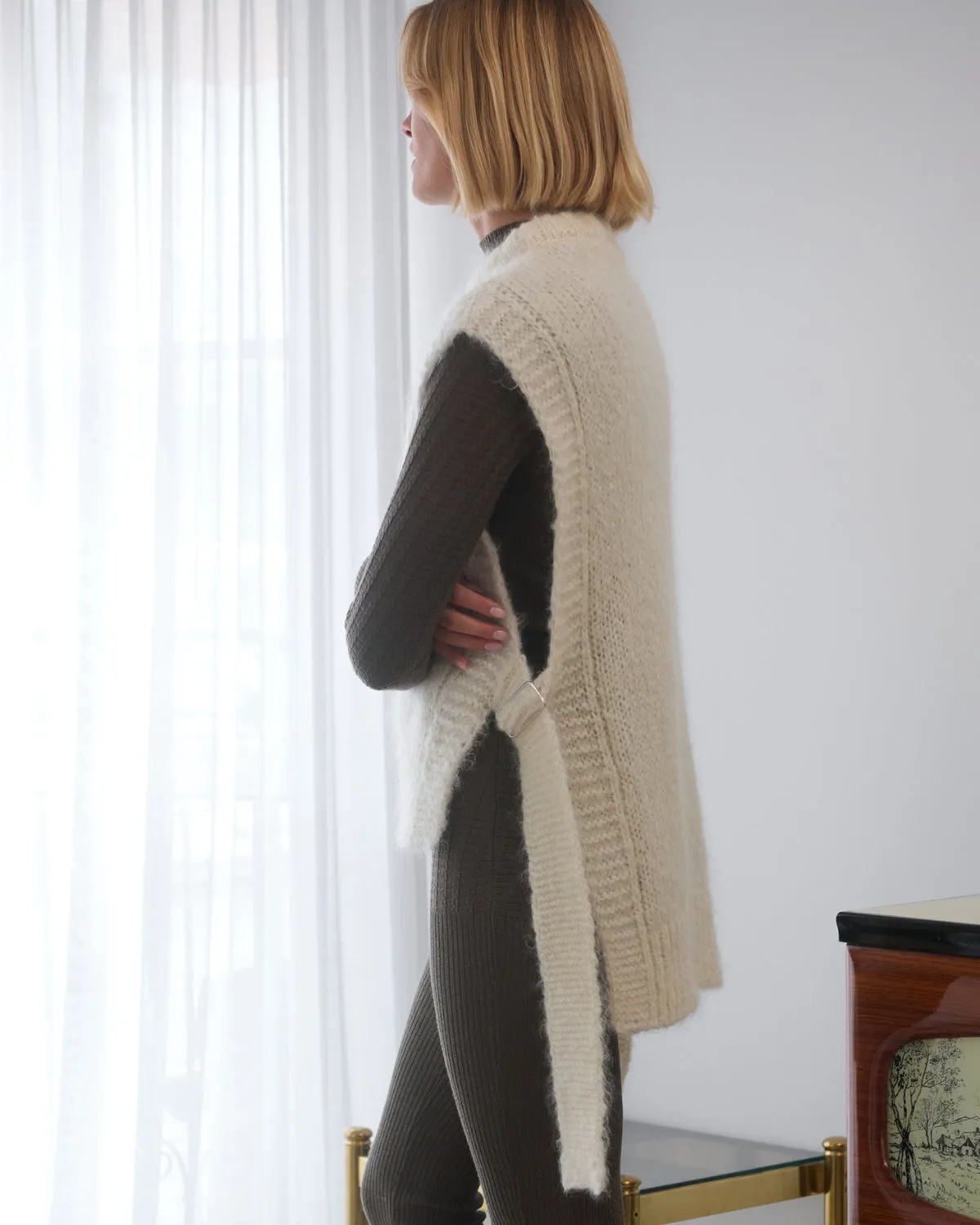 Kalvos: Sea Salt Mohair Vest