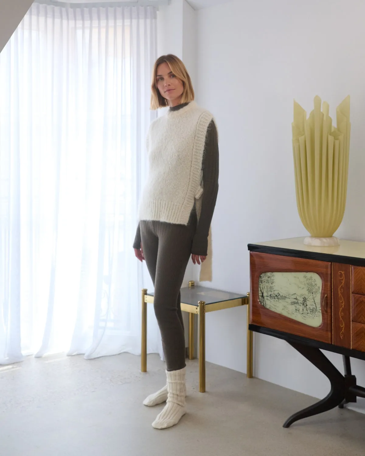 Kalvos: Sea Salt Mohair Vest
