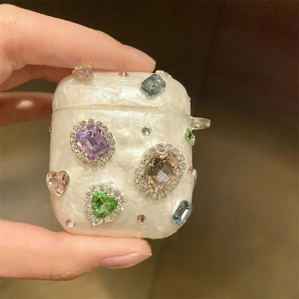 Kawaii Epoxy AirPods Case with Pearl Chain