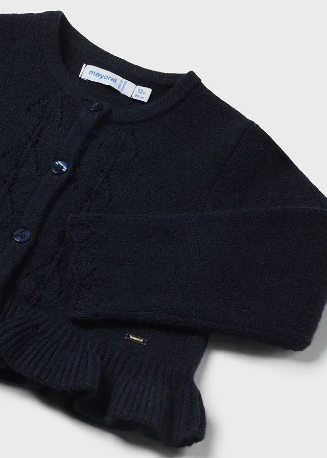 Knit Cardigan, Navy, 2326