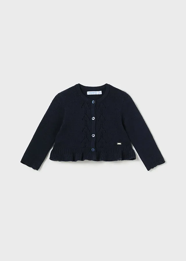 Knit Cardigan, Navy, 2326