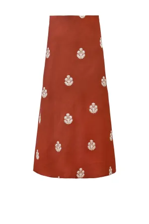 Mina Skirt-Brick & White