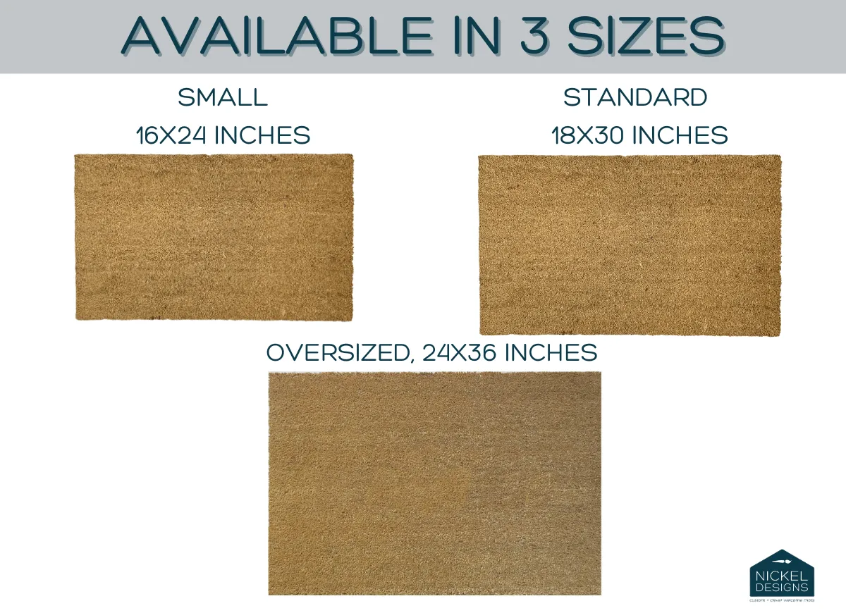 Modern Trees Rustic Winter Doormat