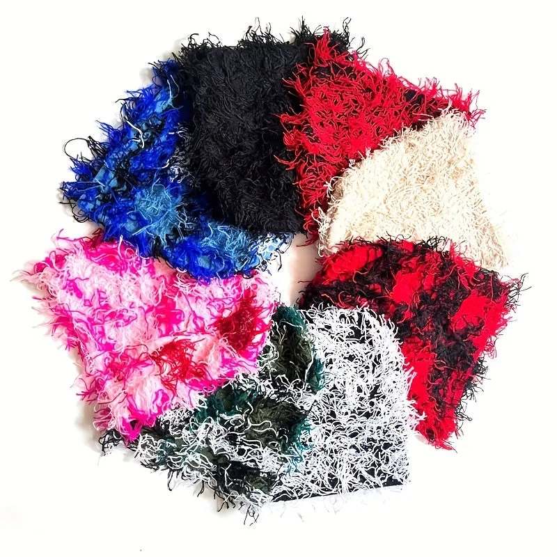 MTCYGOOD 1pc Y2K Men's Winter Knitted Hat Knitted Wool Hat Baraclava Hat For Outdoor Sliding