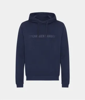 Navy bamboo hoodie with logo