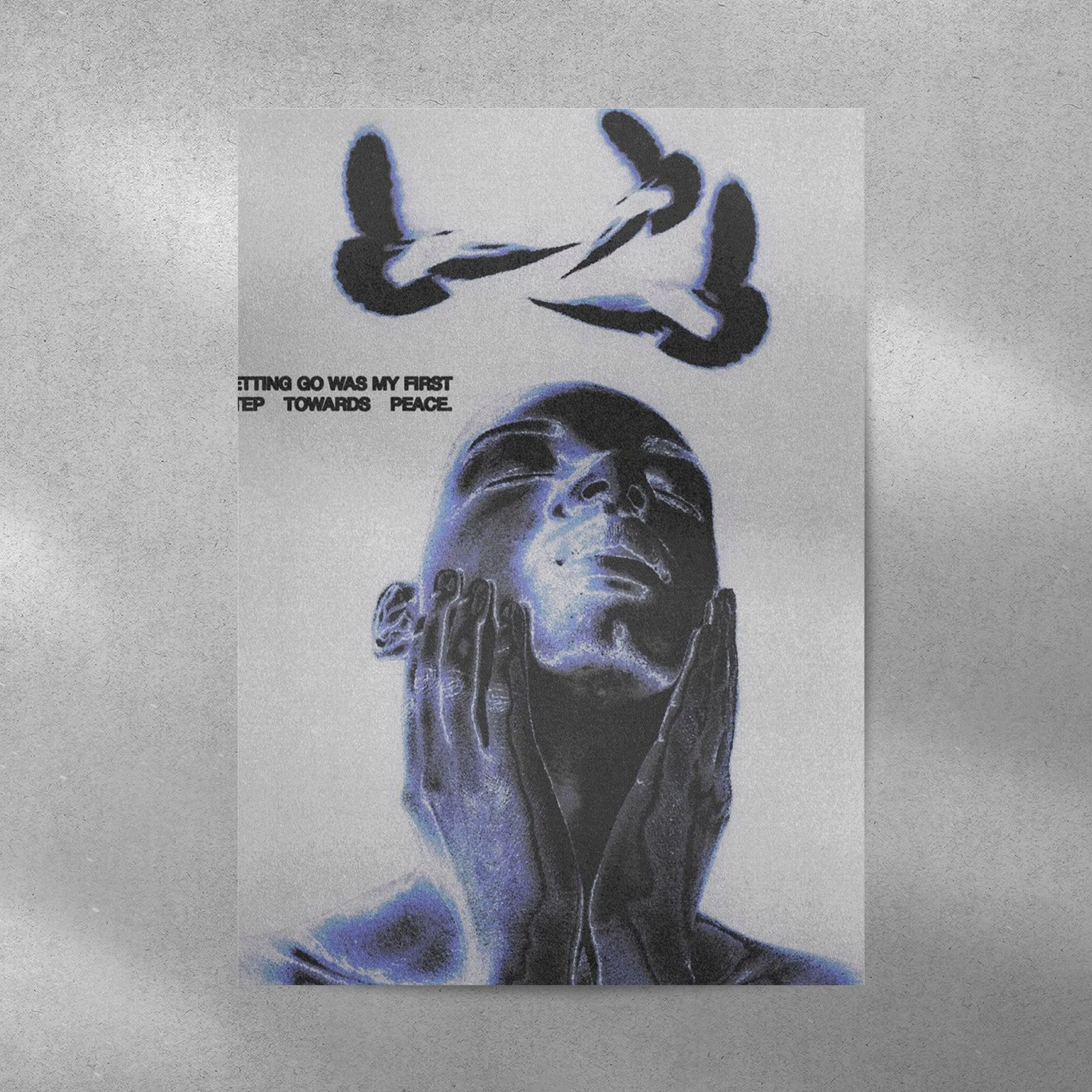 Peace Y2K Aesthetic Metal Poster