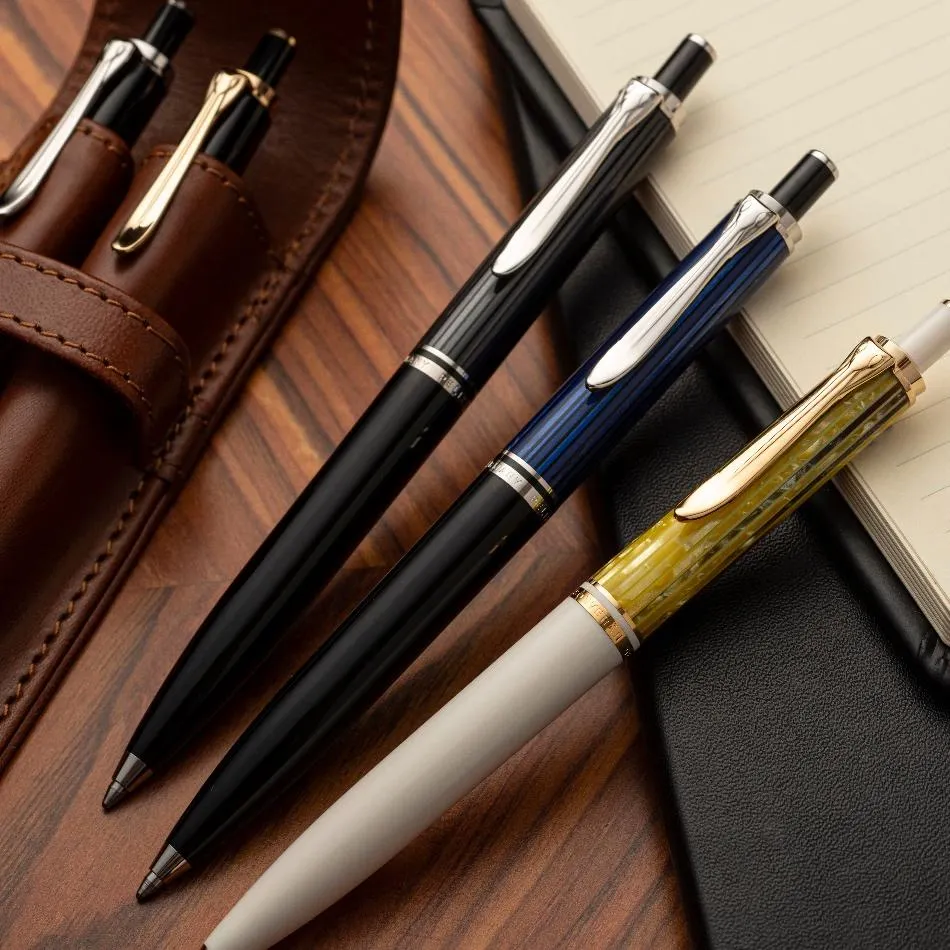 Pelikan Souveran K400 Ball Pen - Black with Gold Trim