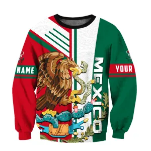 Personalized Name Mexico Pride 3D Full Printed Unisex Shirts, Sweatshirt Gift for Mexican