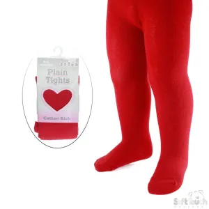 PLAIN RED TIGHTS : T90-R 3-6M