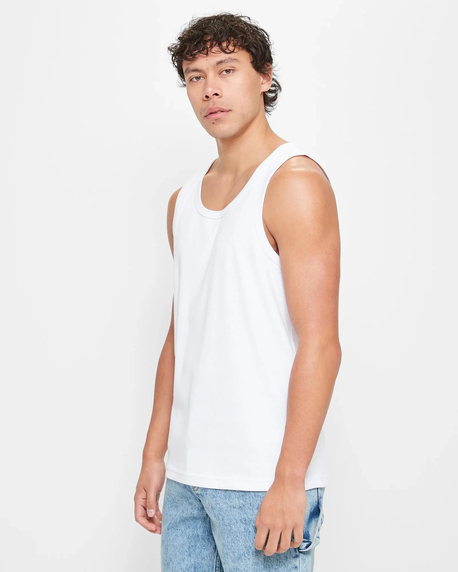 popular  Ribbed Tank Top - Commons - White