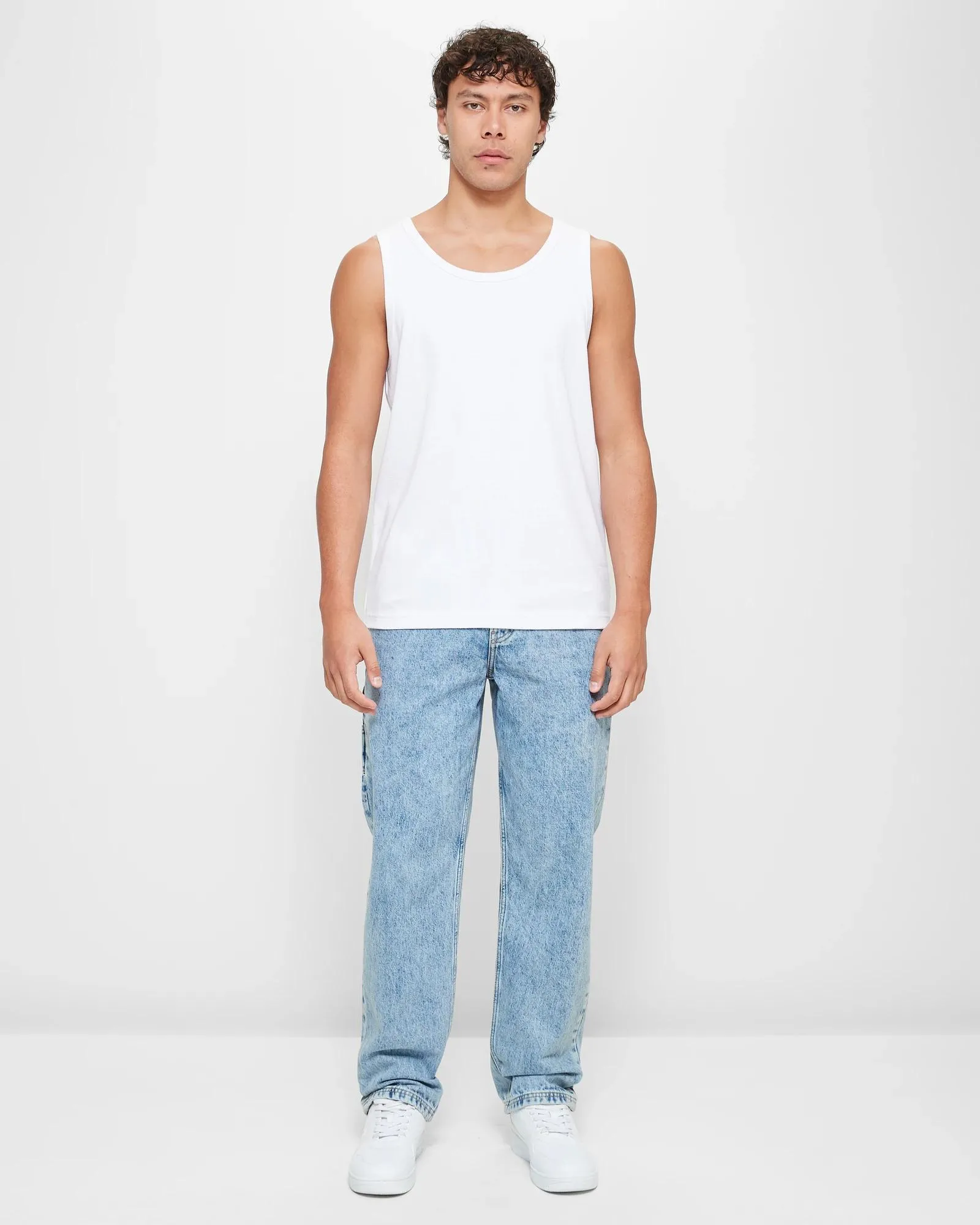popular  Ribbed Tank Top - Commons - White