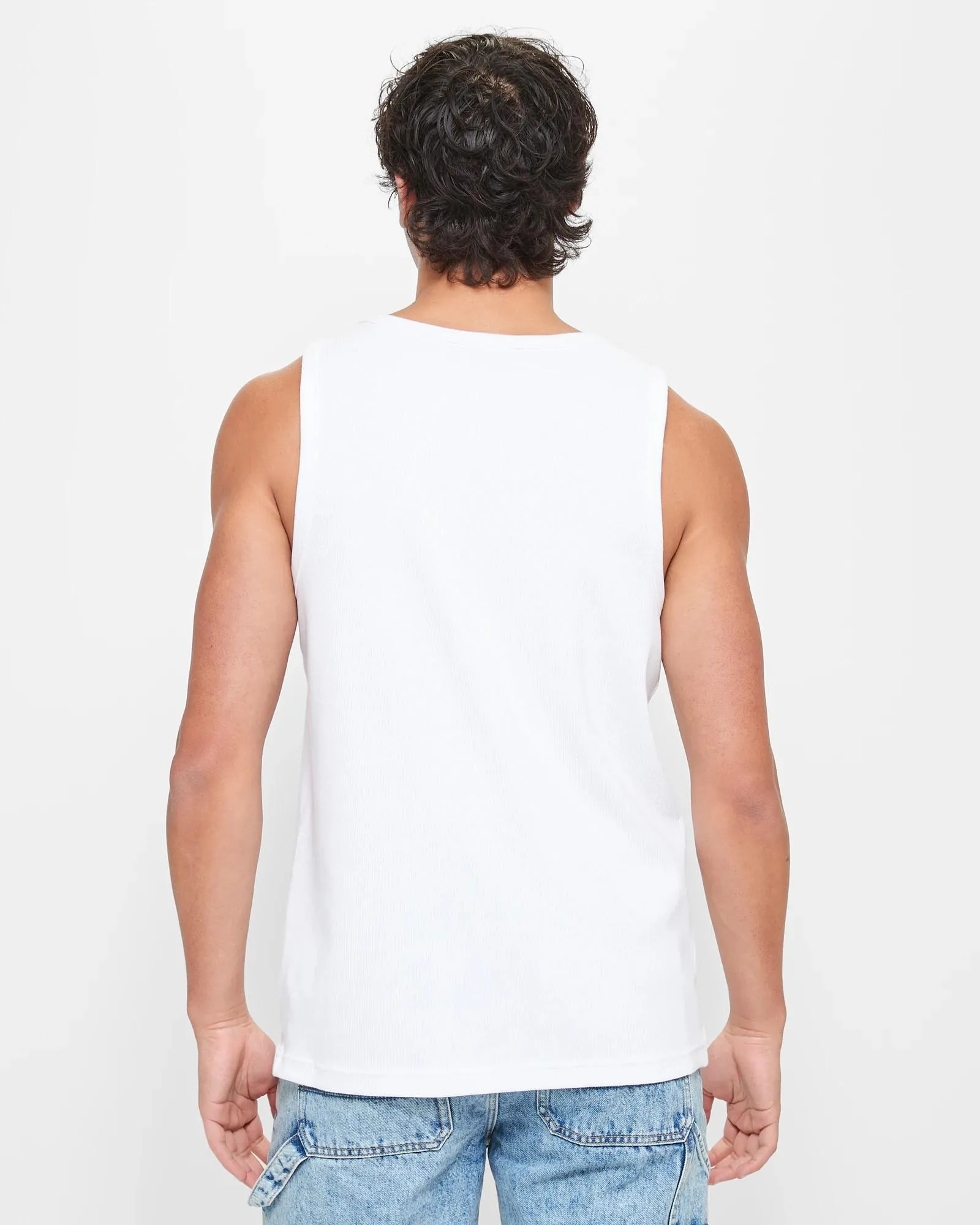 popular  Ribbed Tank Top - Commons - White