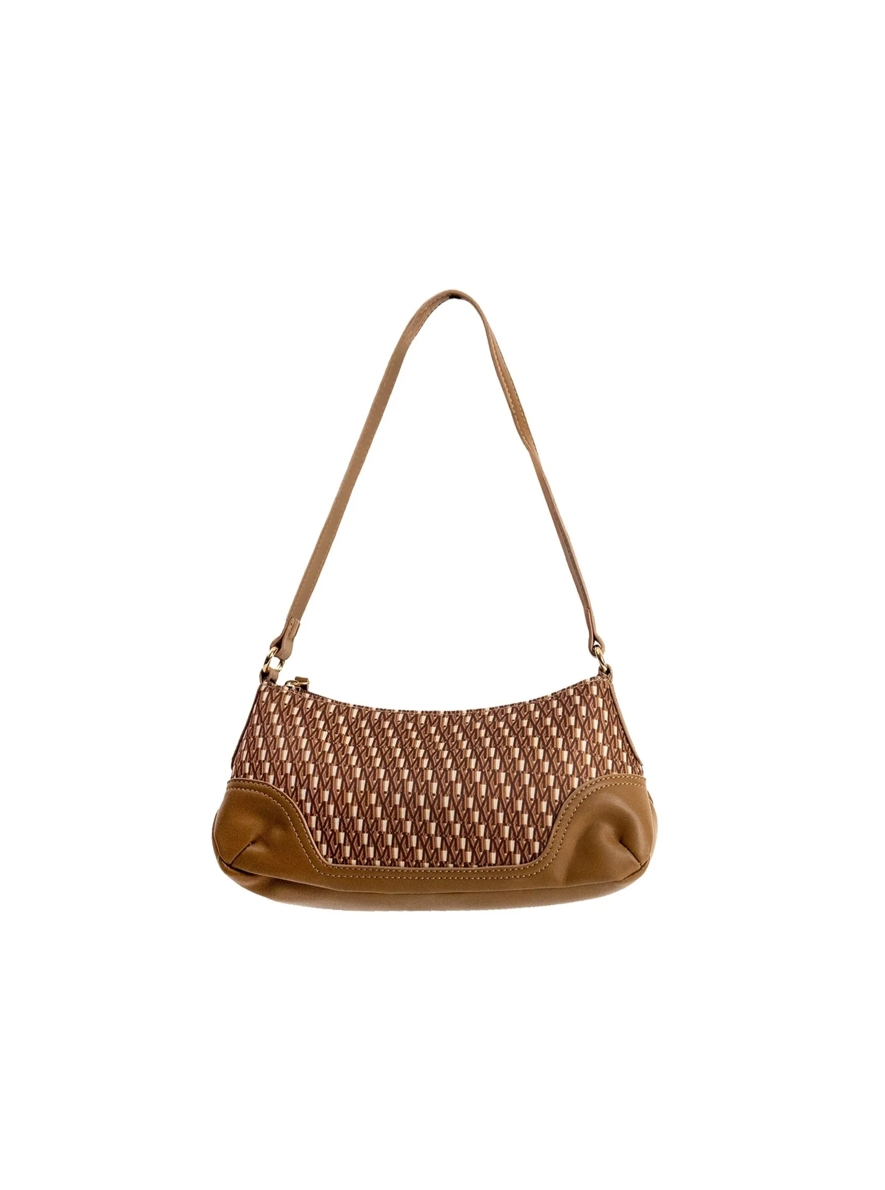 Printed Fabric Shoulder Bag in Brown Monogram