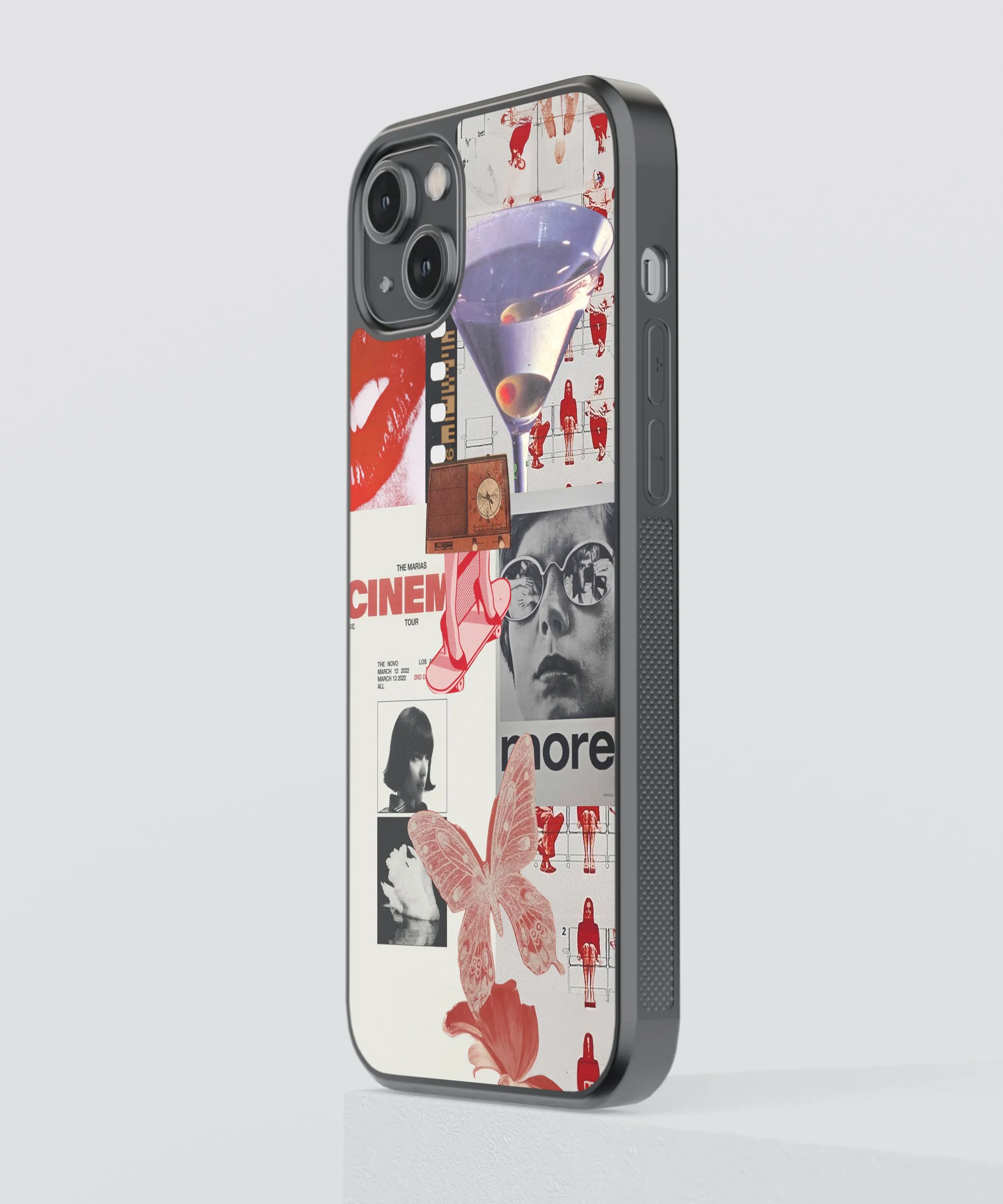 Red Aesthetic Y2K Glass Phone Case Cover