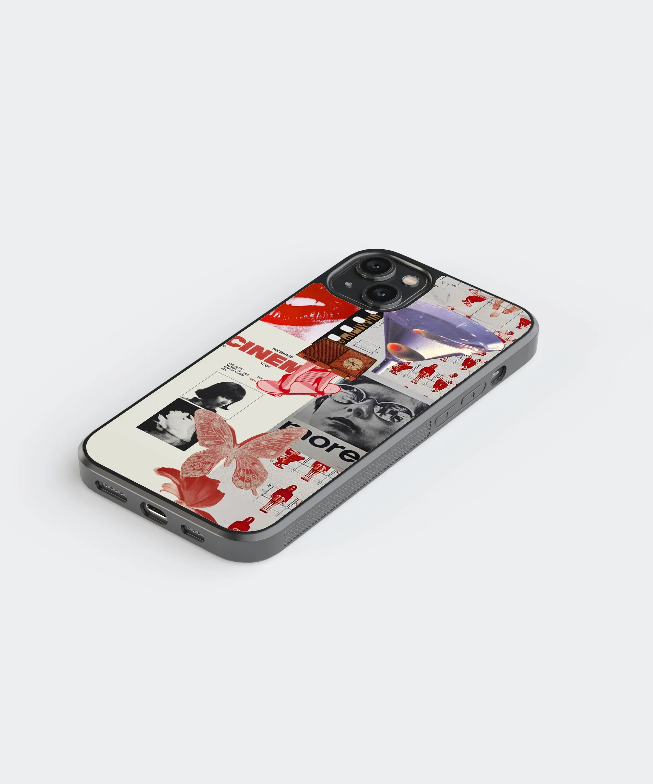 Red Aesthetic Y2K Glass Phone Case Cover