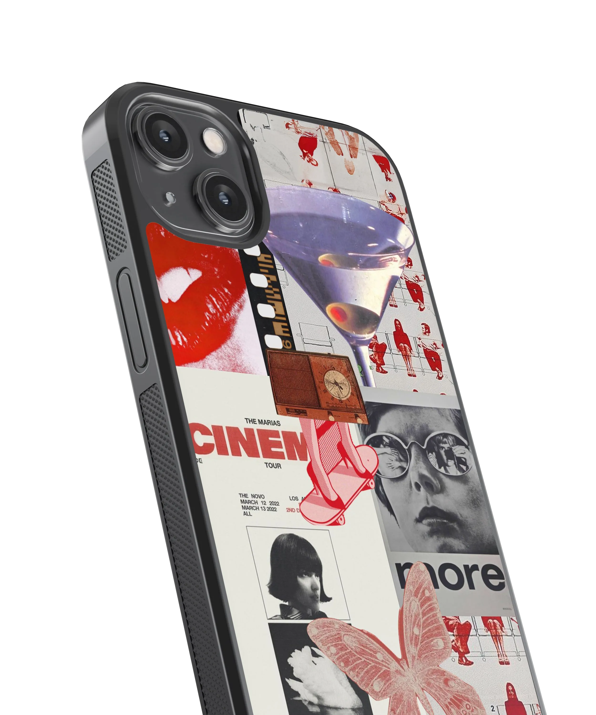 Red Aesthetic Y2K Glass Phone Case Cover
