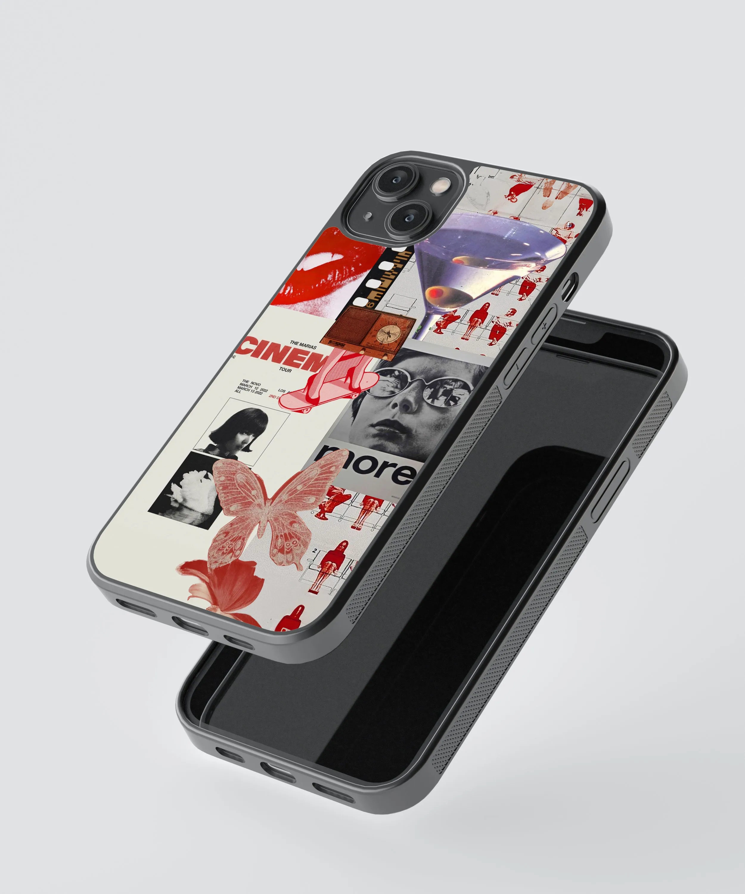 Red Aesthetic Y2K Glass Phone Case Cover