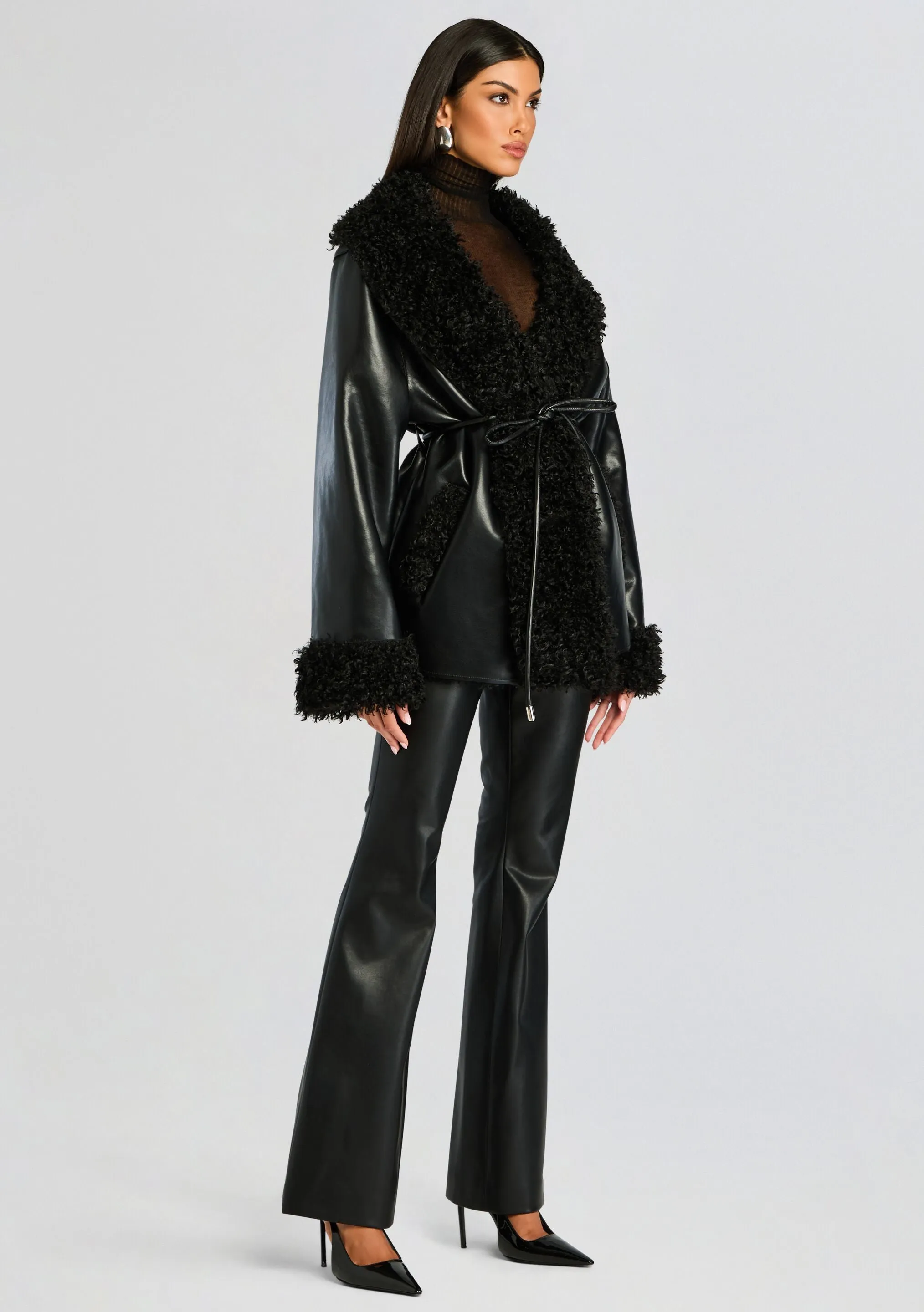 Roxanne Vegan Leather Coat