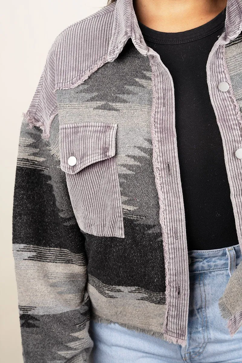SALE! Teton Hike Cropped Shacket, Black
