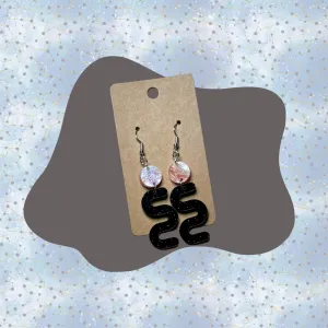 Starry Spell Squiggle - “Retro Potion” Speciality Acrylic & Wood Earrings