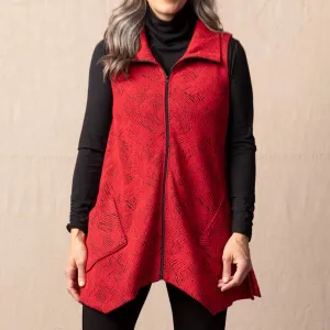 Tivoli Knit Swing Vest - Scarlet (Only L   XXL Left)