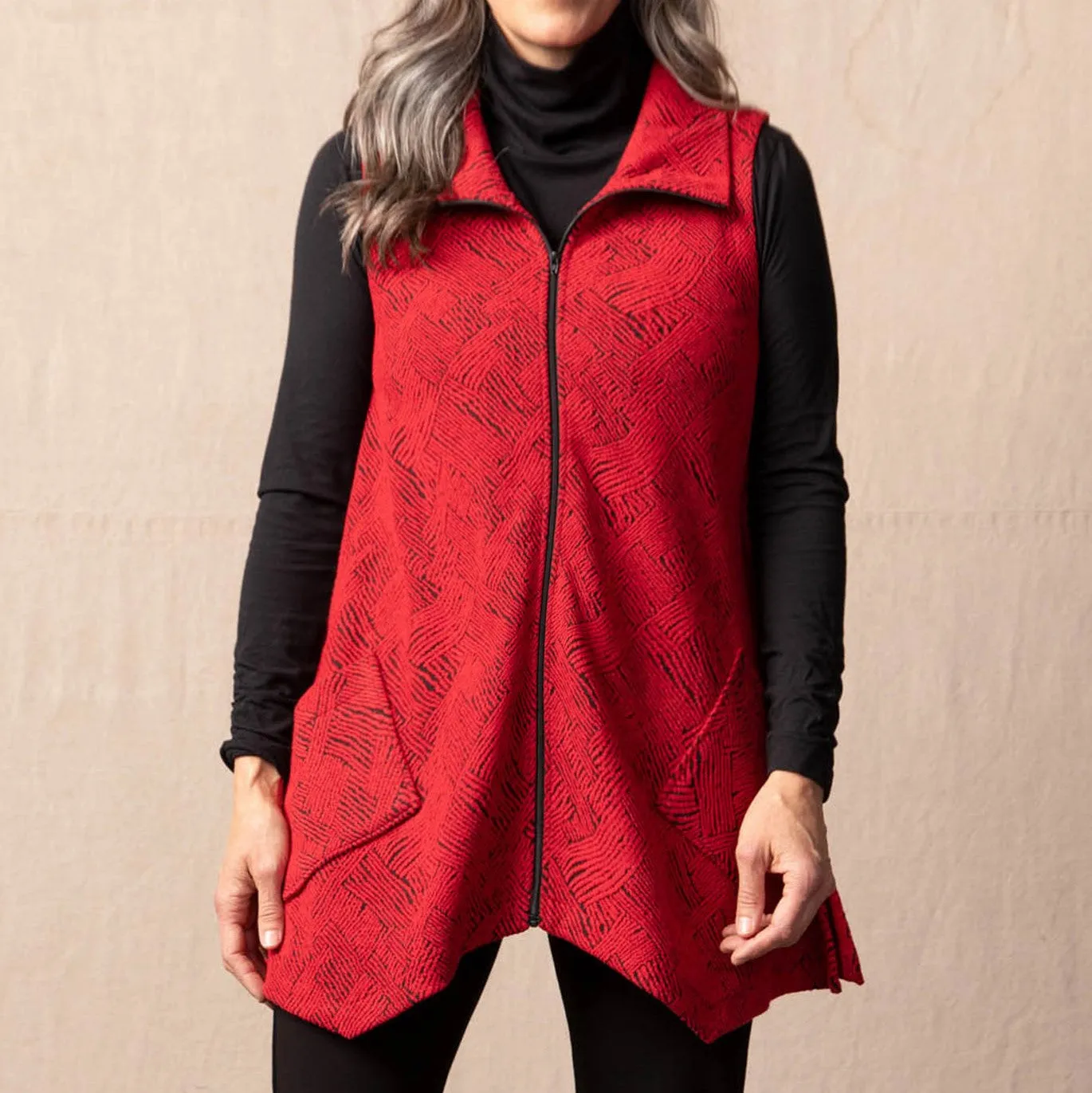 Tivoli Knit Swing Vest - Scarlet (Only L   XXL Left)