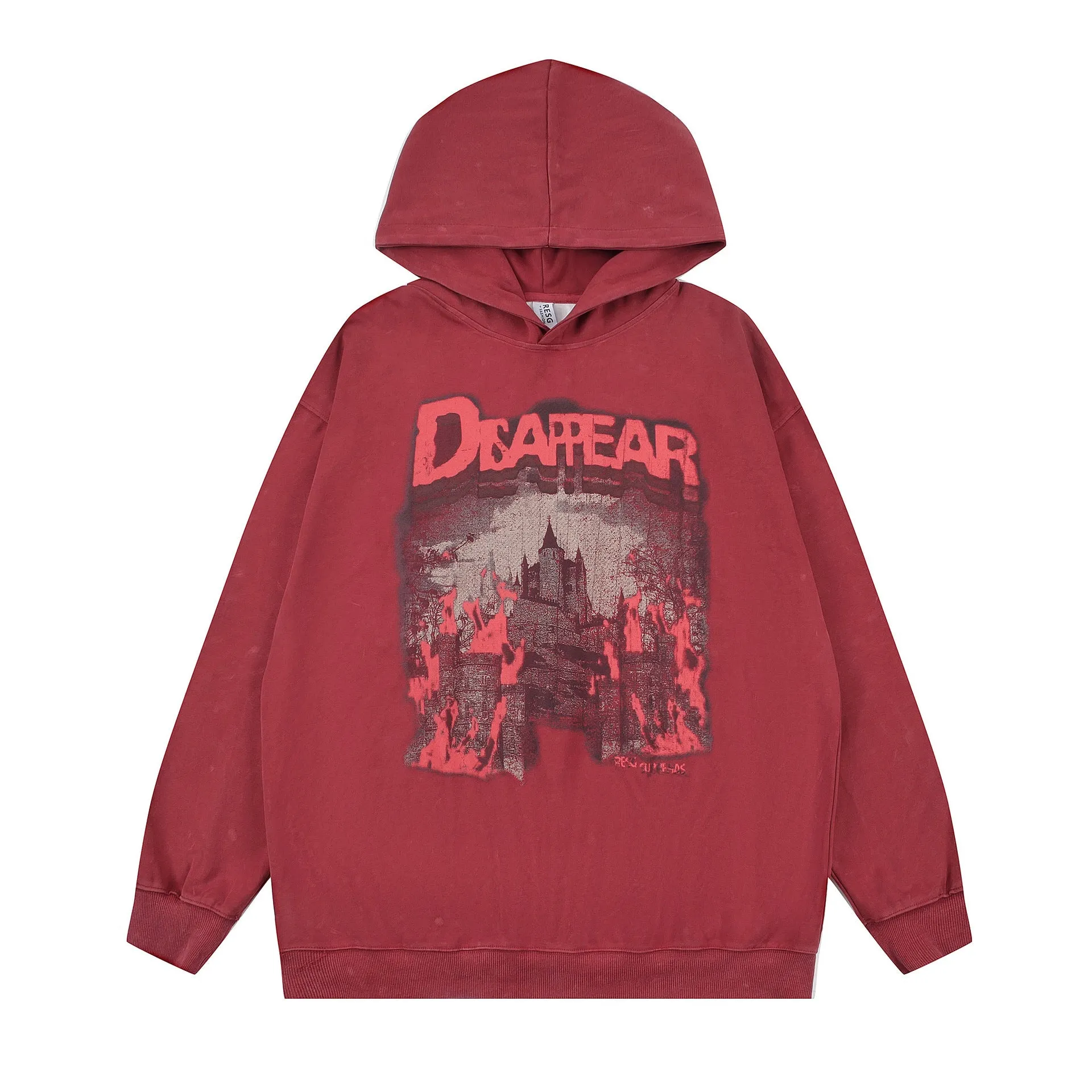 Toleet Winter Y2K Men's and Women's Street Style Outfits Street Loose Street Fashion Retro Washed Old Anime Hooded Pullover Sweater