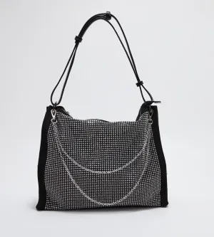 Tyra Stone Studded Shoulder Bag