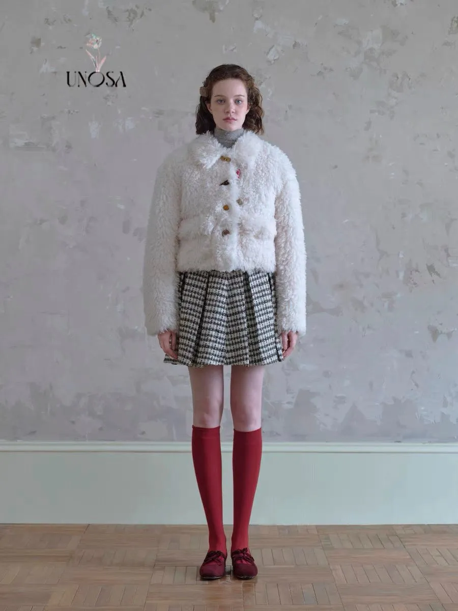 [UNOSA] Soft Season Faux Fur Coat