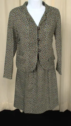 Vintage 1950s Bluebell Cotton Suit