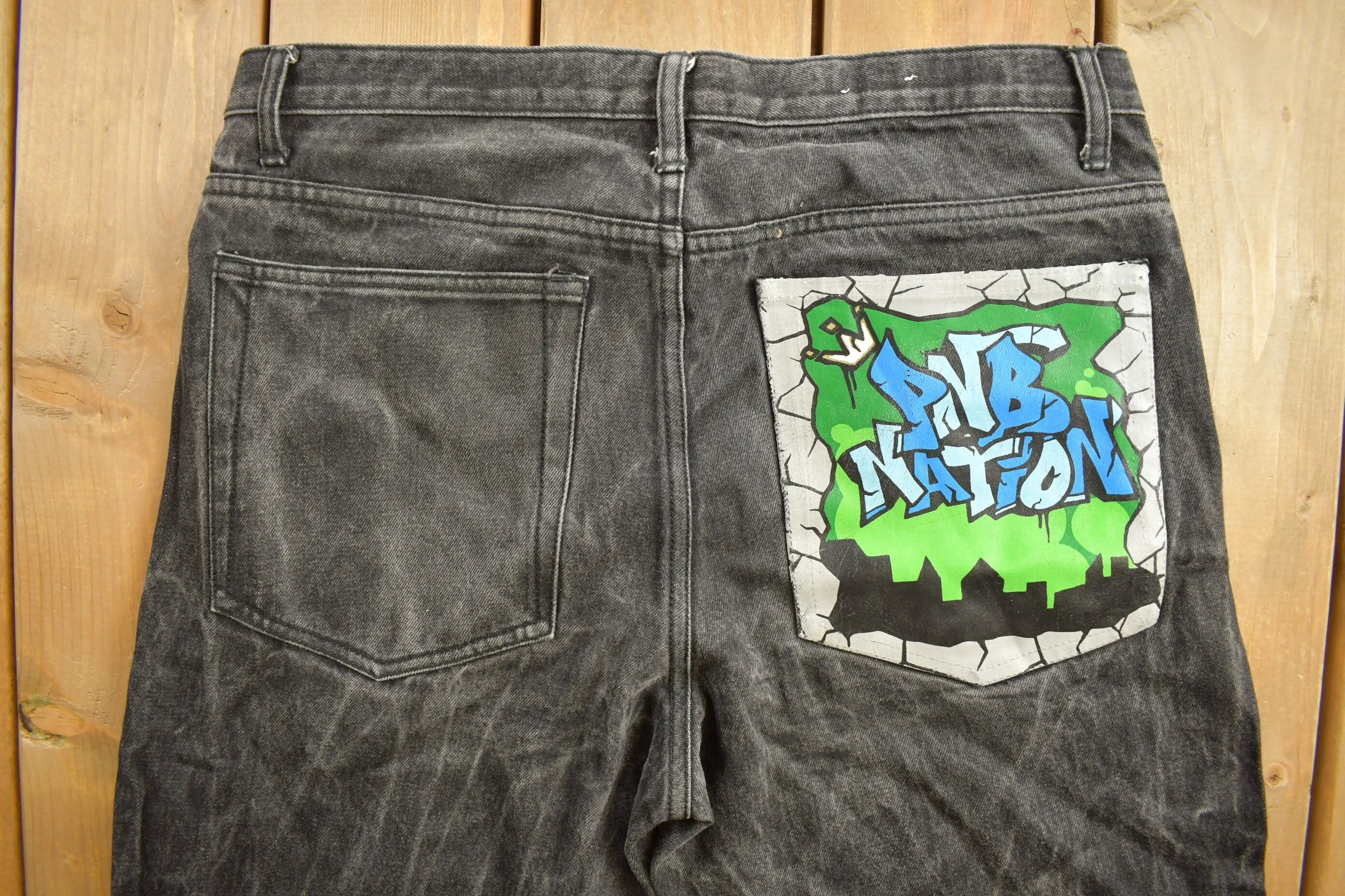 Vintage 1990s PNB Nation Denim Jeans Size 35 x 34