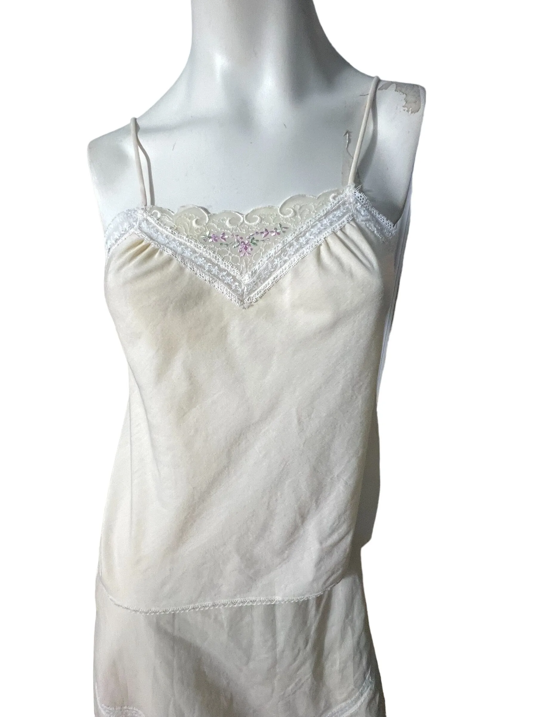 Vintage cotton slip set lingerie S Interludes