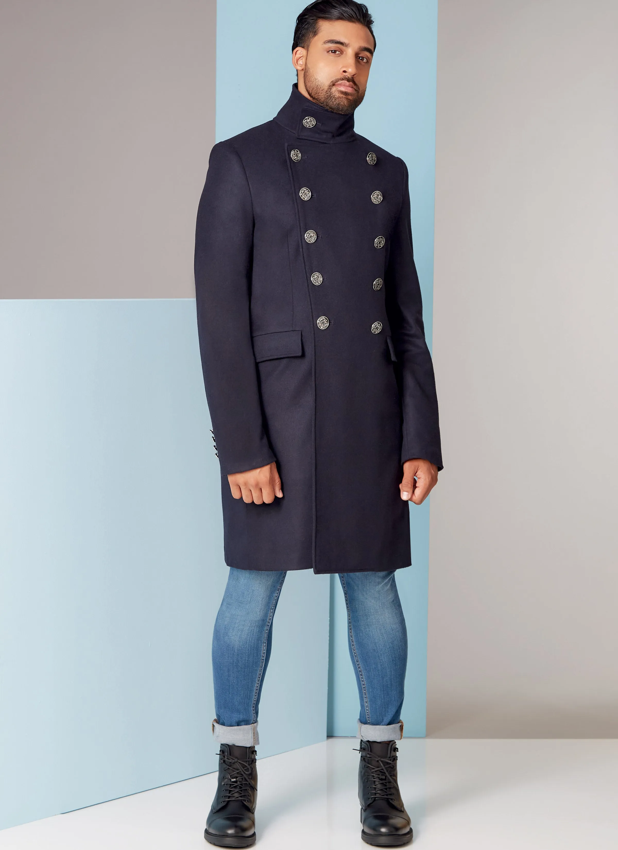 Vogue 1853 Mens Double-Breasted Coat Pattern
