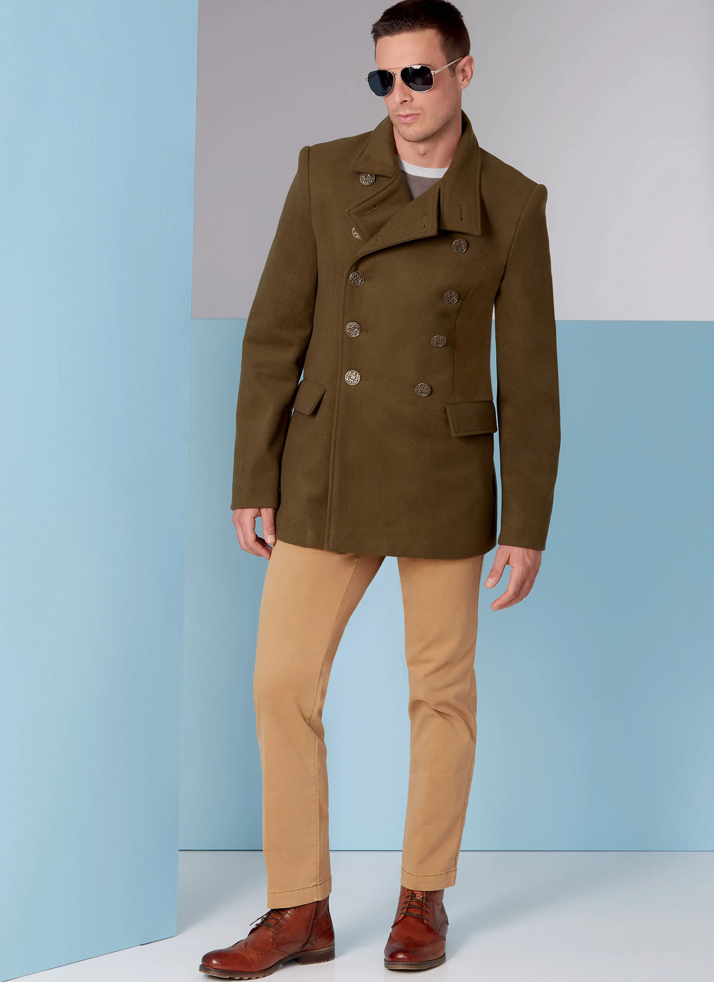 Vogue 1853 Mens Double-Breasted Coat Pattern