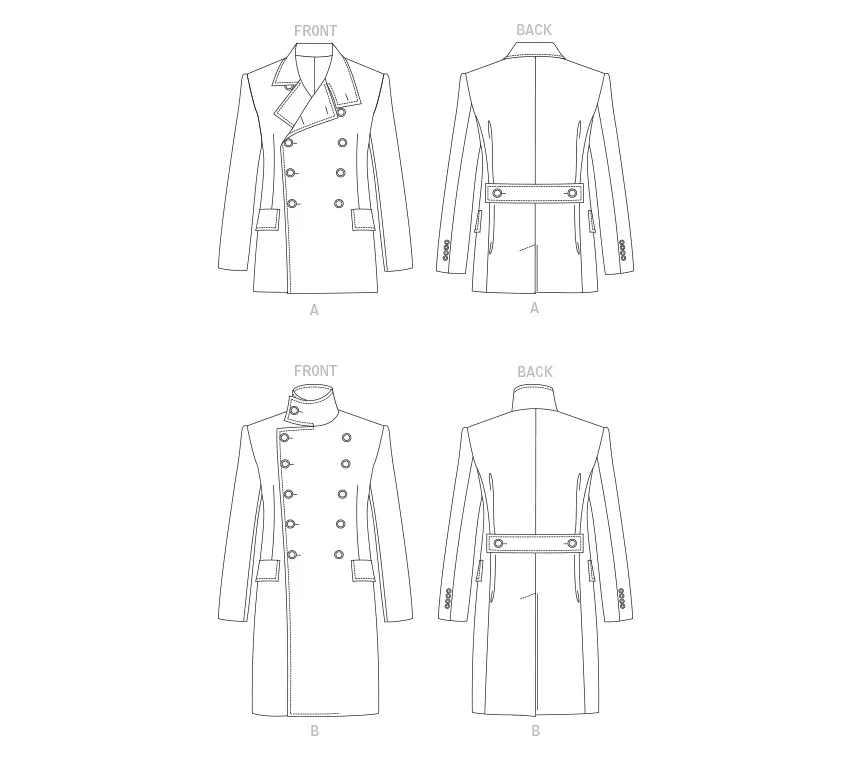 Vogue 1853 Mens Double-Breasted Coat Pattern