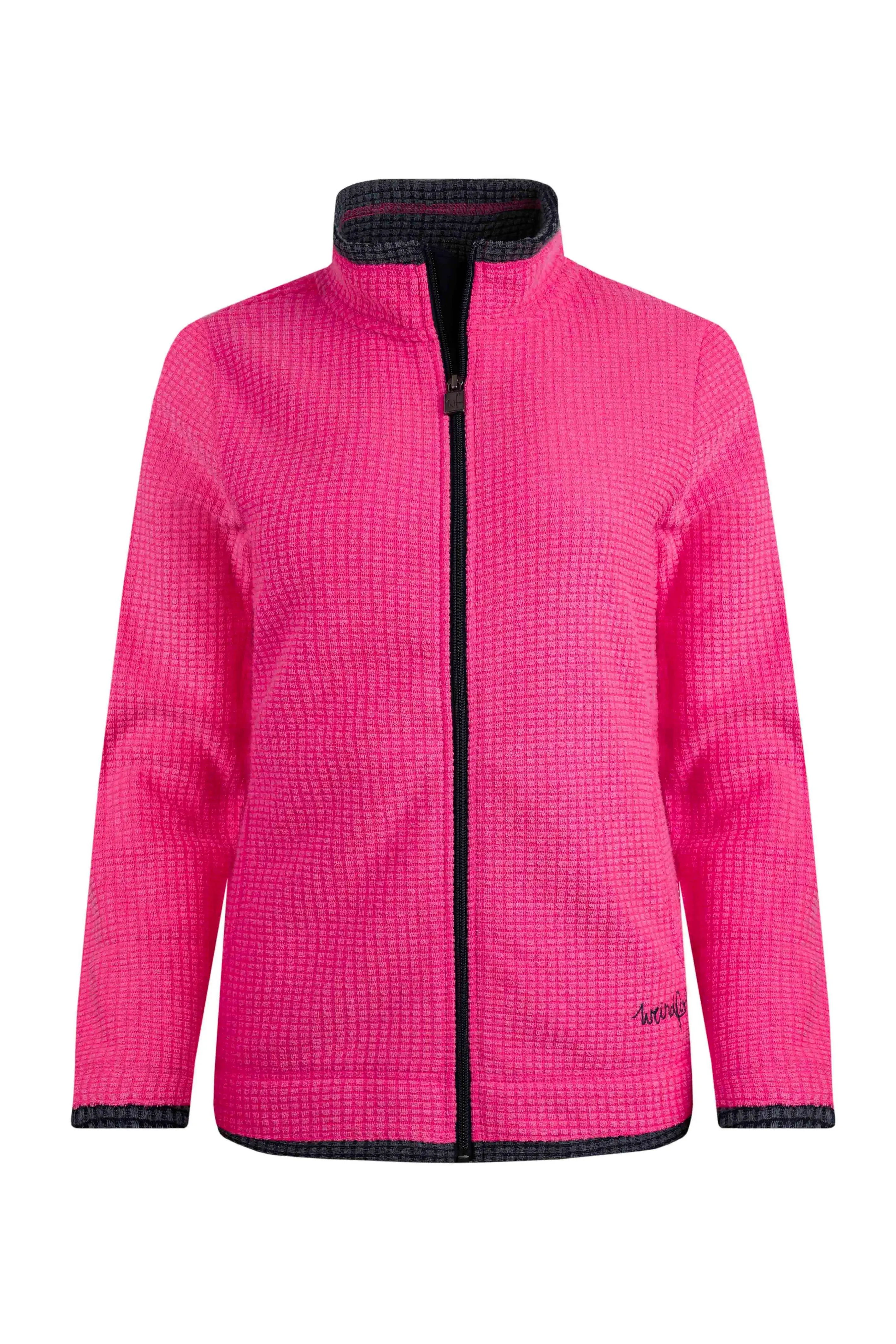 Weird Fish 10 Begonia Pink Ariana Eco Full Zip Grid Fleece