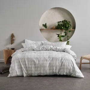 Westley Silver Flannelette Quilt Cover Set by Linen House