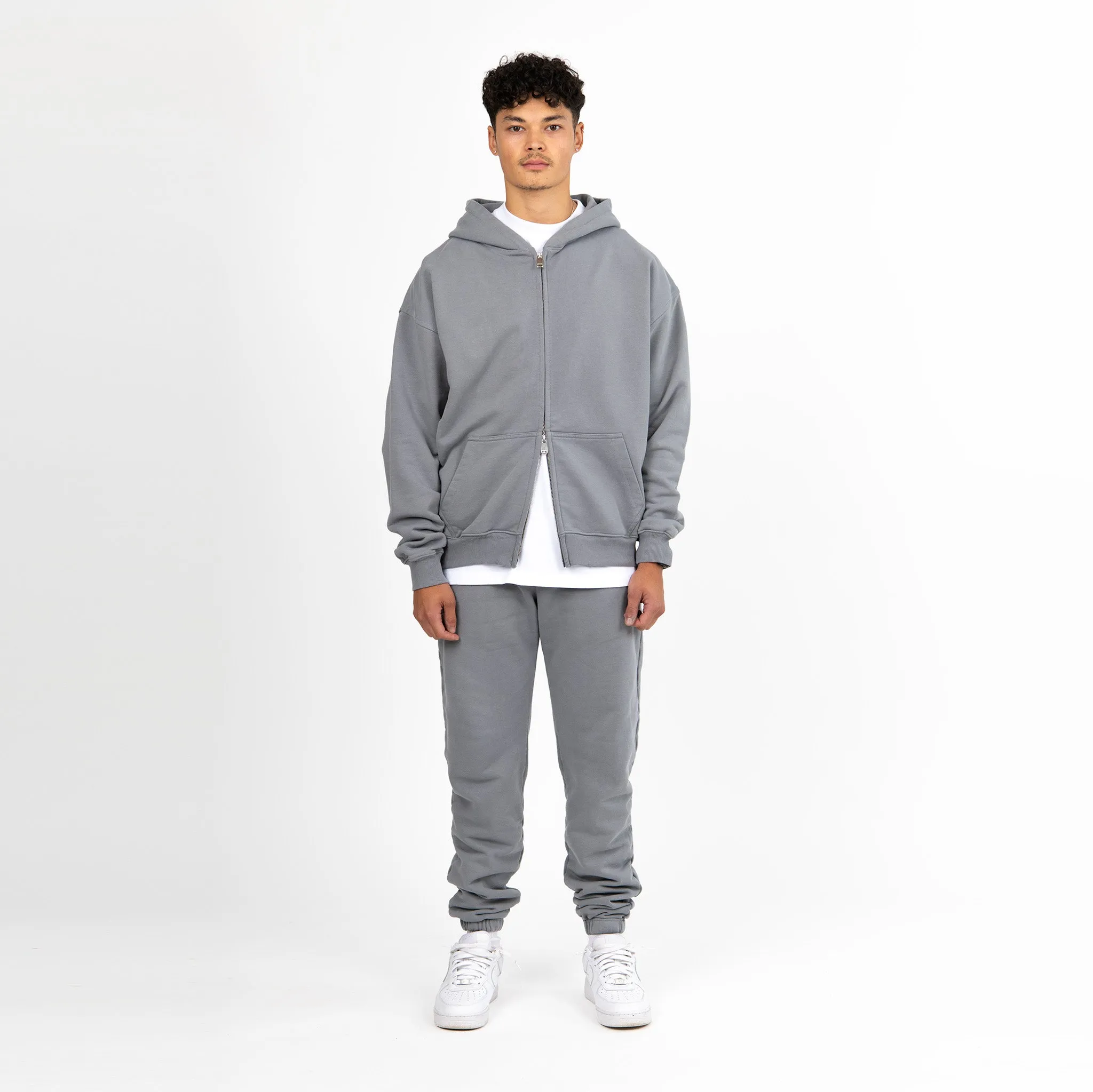 Zip Hoodie - Ocean Grey