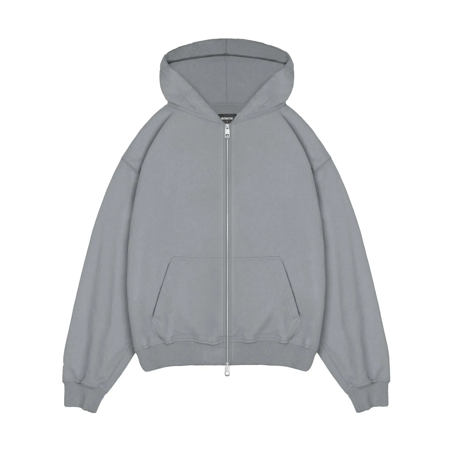 Zip Hoodie - Ocean Grey
